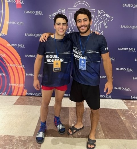 Gorka Gracia Garijo, en la Copa Presidente de lucha celebrada en Armenia